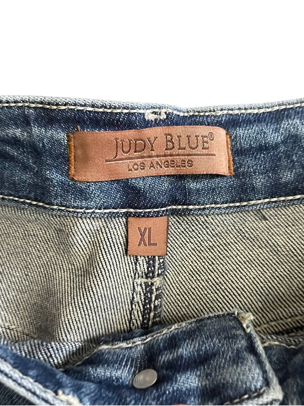 Judy Blue Light Wash Long Denim Cutoff Shorts